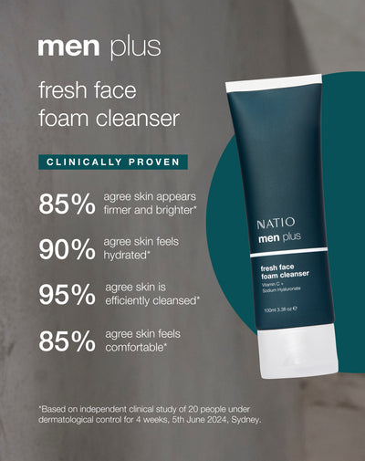 Men Plus Fresh Face Foam Cleanser